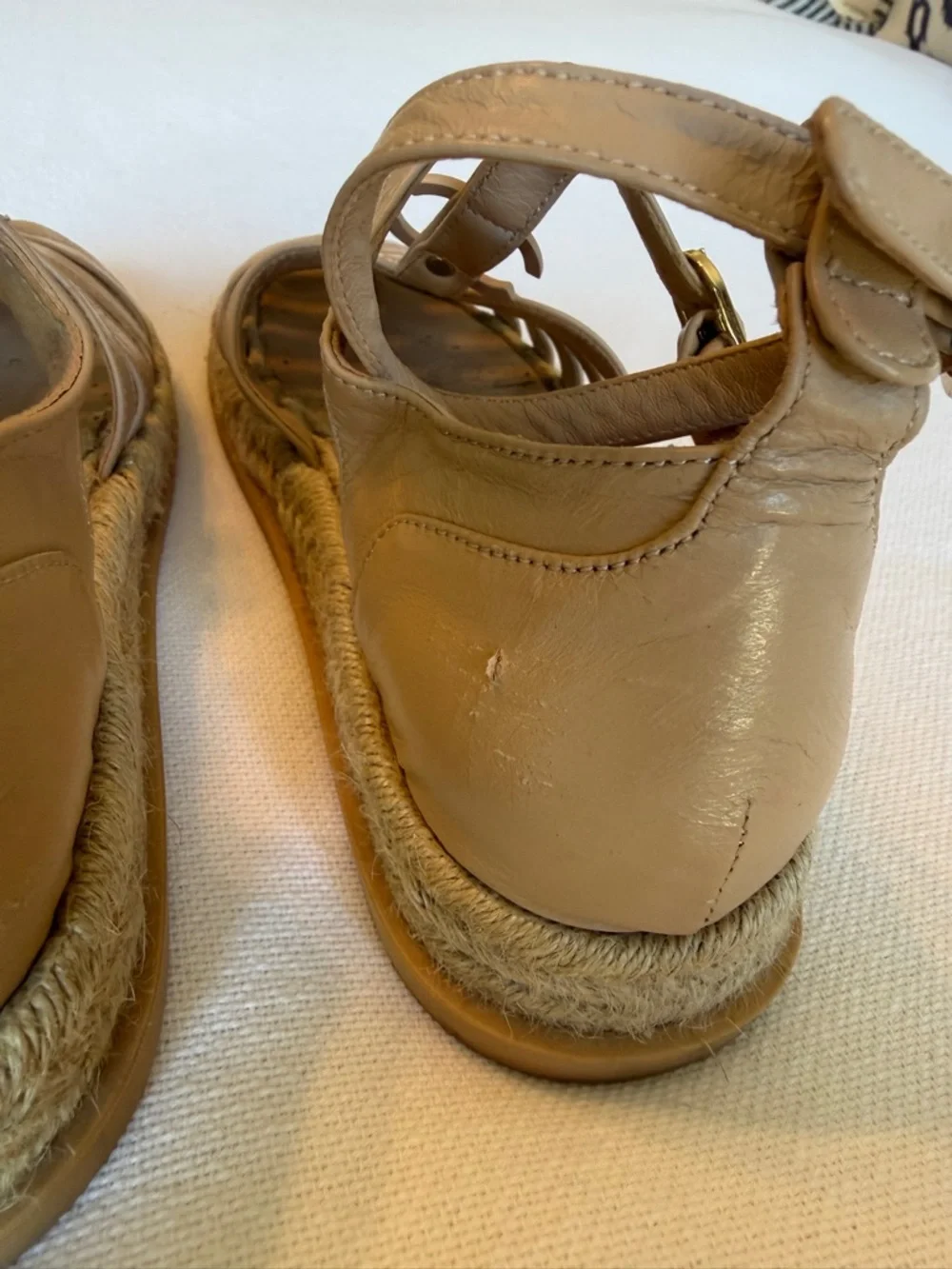 CHANEL Beige Strappy Espadrille Fisherman Sandals - Picture 12 of 14